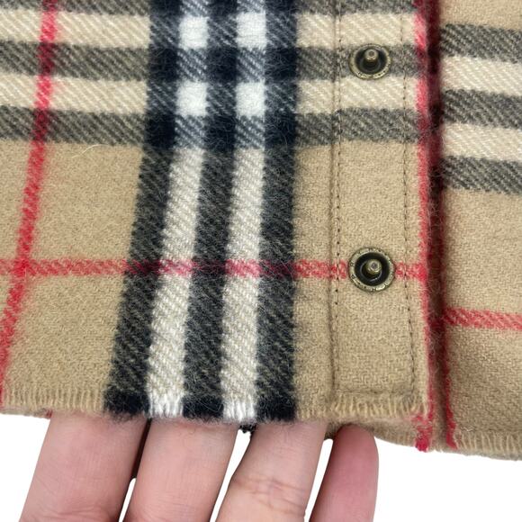 Burberry House Check Cashmere Neck Warmer Loop Scarf Tan Brown 26"x 9.5" - Picture 8 of 10